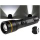 Handheld flashlight, 20W, rechargeable USB-C, black, ARCAS