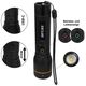 Handheld flashlight, 20W, rechargeable USB-C, black, ARCAS