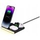 Jabees PowerGlow 4w1 Ładowarka QI na Telefon Smartwatch Słuchawki Lampa LED / Czarny