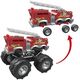 Mattel Hot Wheels Monster Trucks Mega - Pojazd do zbudowania 5-Alarm + łazik ATV Zestaw klocków HHD19