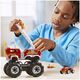 Mattel Hot Wheels Monster Trucks Mega - Pojazd do zbudowania 5-Alarm + łazik ATV Zestaw klocków HHD19