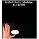 AVERY Navneskilte Avery 85x50 mm, οβάλ, hvid, klæber på tøj, για inkjet-printer - (20 φύλλα x 10 stk.) 14014373 4004182148143