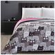 Decoking Narzuta 200x220 dekoracyjna Cats Invasion beżowa szara różowa Decoking