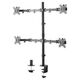Neomounts Uchwyt biurkowy na 4 monitory 13'' - 27'' FPMA-D550D4BLACK