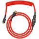 Glorious Glorious GMMK Coiled Cable Crimson Red, Spiralkabel, USB-C/USB-A - rot/schwarz
