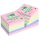Post-it Post-it Recycled Notes 76mmx76mm 100 sheets/blk 12blk/pak assorterede farver 13956555 4054596926400