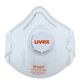 Uvex Respiratorius Uvex Silv-Air Classic 2210 FFP2, puodelio tipo su vožtuvu, baltas, 3 vnt mažmeninėje pakuotėje 13462642 4031101956022