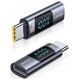 Adapter USB Usams USAMS Adapter AU18 USB-C - USB-C Digital Display 100W stalowy/aluminium SJ682TC01 (US-SJ682)