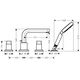 Bateria wannowa Hansgrohe Metris S 4-otworowa chrom (31443000)