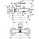 Bateria wannowa Hansgrohe Hansgrohe bateria wannowa, natynkowa Rebris E, chrom 72450000