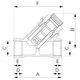 Filtr skośny siatkowy z magnesem, nakrętno-nakrętny, DN32, G1 1/4