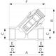 Filtr skośny siatkowy z magnesem, nakrętno-nakrętny, DN40, G1 1/2