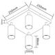 Lampa sufitowa Masterled Bardo lampa sufitowa (spot) 4-punktowa czarna/chrom