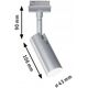 Paulmann Reflektor na szynoprzewód URail TUBO LED 3-STEP DIM 4W 150lm 3000K 230V chrom matowy/ metal