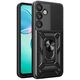 Etui pancerne Hybrid Armor Camshield z osłoną aparatu i metalowym ringiem do Samsung Galaxy S25+ - czarne