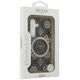Guess 4G Background Gold Electroplated Peony Pattern MagSafe case for Samsung Galaxy S25 brown