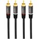 Kabel LogiLink RCA (Cinch) x2 - RCA (Cinch) x2 1.5m czarny (CA1203)