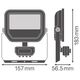 LED spotlight LEDVANCE FL GEN4 IP66 11/17W 4000K 1600/2400lm with motion sensor black