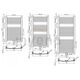 Towel dryer INVENA, 1200 x 540 mm, steel, white