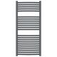 Towel dryer INVENA, 1200 x 540 mm, steel, graphite color.
