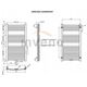 Towel dryer INVENA, 1000 x 540 mm, steel, black