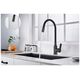 Sink faucet INVENA KSANTI, with 360deg rotating spout, black