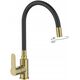 Sink mixer INVENA KSANTI PLUS, with 360deg rotating spout, polished gold color.