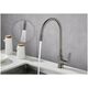 Sink mixer INVENA KSANTI PLUS, with 360deg swivel spout, matt grey.