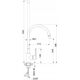 Sink mixer INVENA KSANTI PLUS, with 360deg swivel spout, matt grey.