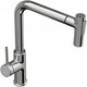 Sink mixer INVENA FARSALA, with pull-out spout, chrome color.