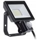 LED spotlight PHILIPS, IP65, 20W, 3000K, 1800lm, with motion sensor, black, 14x5.4x15.3 cm