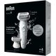 Braun Silk-épil 9 9-041, Silver, 40 tweezers, MicroGrip, Battery, 100 - 240 V, 50/60 Hz