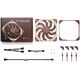 Noctua NF-A14X25 G2 LS-PWM, Air cooler, 14 cm, 800 RPM, 81.6 m³/h, Beige, Brown