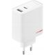 OnePlus SUPERVOOC 80W GaN Dual USB-A + USB-C kelioninis įkroviklis + USB-C/USB-C kabelis baltas