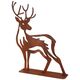 DECORATION DEER RUST 38X10X46.8CM