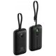 VEGER powerbank 10000 mAh z wbudowanymi kablami Typ C / Lightning PD QC3.0 35W K1 (W1188) czarny