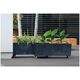 Prosperplast Doniczka URBI CASE BETON EFFECT N - antracytowy