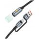 HOCO kabel USB A / Typ C do LED light UA38C czarny