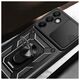 Etui pancerne Hybrid Armor Camshield z osłoną aparatu i metalowym ringiem do Samsung Galaxy S24 FE - czarne