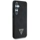 Etui Guess Grained Hot Stamp Peony  Pattern Triangle Logo MagSafe do Samsung Galaxy S25 czarny