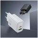 HOCO ładowarka sieciowa USB A + Typ C + kabel Typ C do Lightning PD QC3.0 3A 20W N61 biała