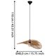 Pendant lamp EGLO SIRUELA, 1 x 42 W, E27, 40 x 56 x 110 cm