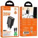 HOCO ładowarka sieciowa Typ C + kabel Typ C do Lightning PD QC 20W N60 czarna