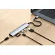 Satechi 7-in-1 HUB USB-C Slim Multiport Adapter with Ethernet USB-C / 2xUSB-A, USB-C PD, HDMI 4K, card reader, Ethernet silver