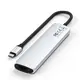 Satechi 7-in-1 HUB USB-C Slim Multiport Adapter with Ethernet USB-C / 2xUSB-A, USB-C PD, HDMI 4K, card reader, Ethernet silver