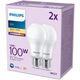 Signify Philips LED classic Lampe 100W E27 Warmweiß 1521lm matt 2er P