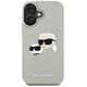 Etui Karl Lagerfeld HC 3D Rubber Double   Heads do iPhone 16 beżowy