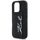 Etui Karl Lagerfeld HC Grained PU         Cardslot Metal Signature do iPhone 16 Pro czarny