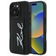 Etui Karl Lagerfeld HC Grained PU         Cardslot Metal Signature do iPhone 16 Pro czarny