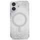 Etui Guess HC Resin Bottom Glitter do     iPhone 16 MagSafe srebrny